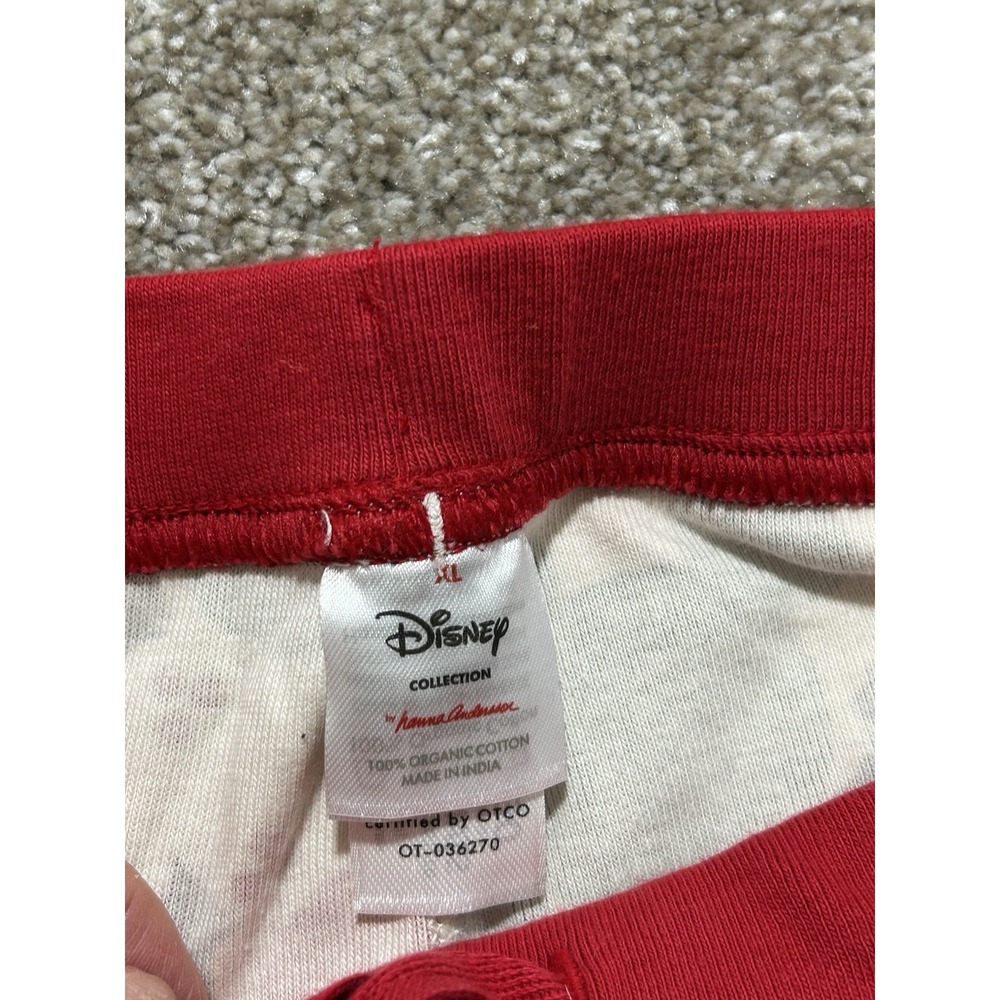 Hanna Andersson X Disney Mickey Mouse Adult Long John Pajama Pants Sz L Holiday - Picture 3 of 4